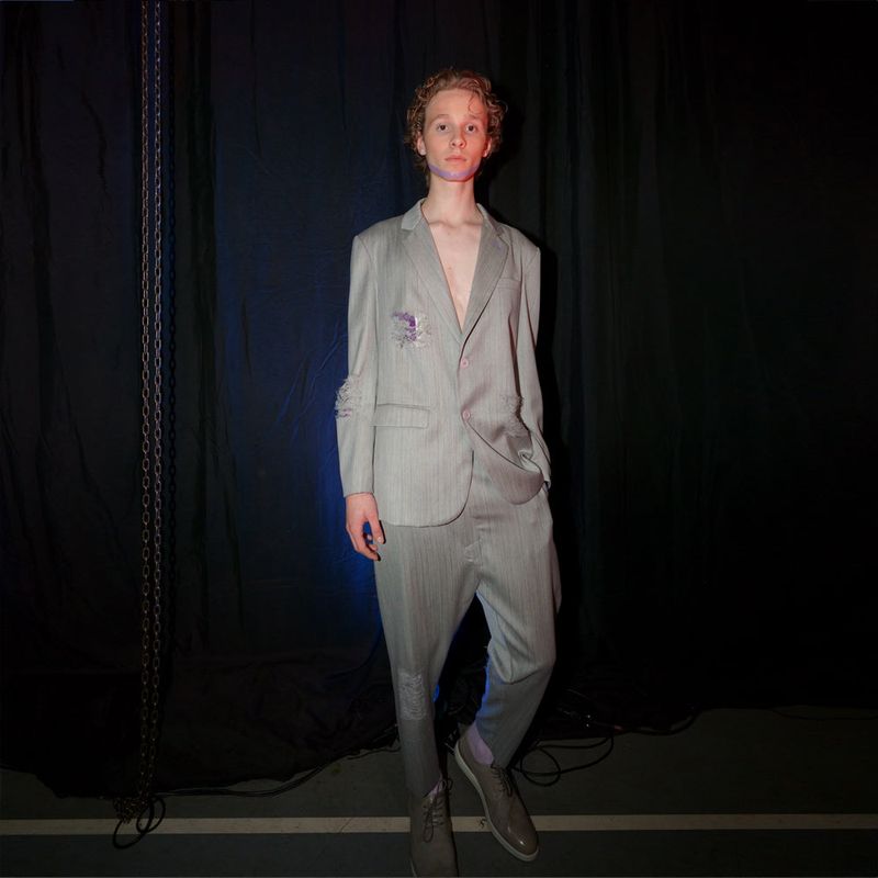 Suffering-Character purple Trousers