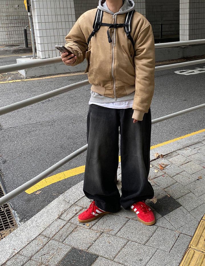 No.0480 6oz suede bomber JK (4color)
