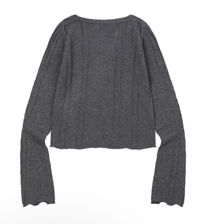 JERA METAL LOGO SOFT HOOK CARDIGAN (2COLOR)