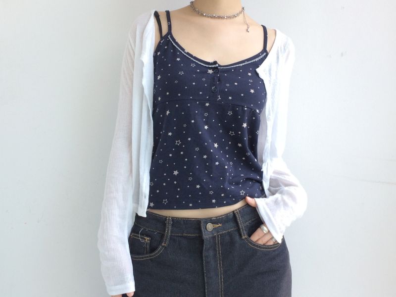 Dawn Star button sleeveless