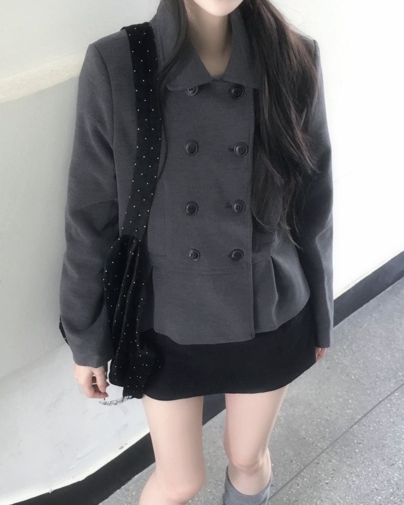 puda double button short coat