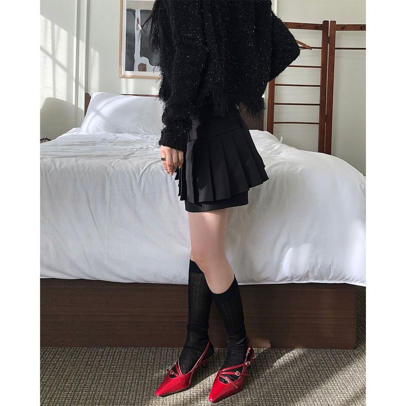 Red Strap Heels