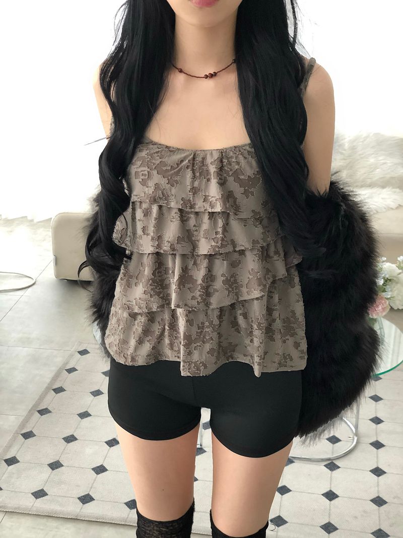 Vintage Layered Frill Sleeveless