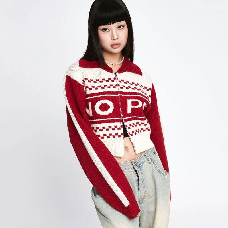wonder visitor（ワンダービジター）の「Wool NOPE Knit Zip-up [2 Color]（Tops）」