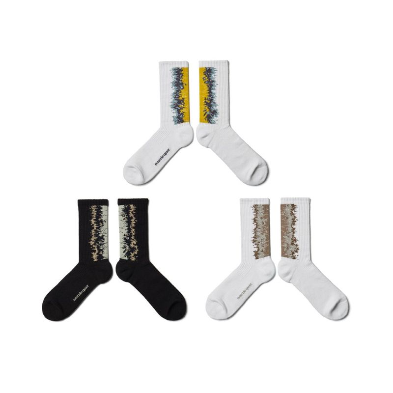 nozzle quiz（ノズルクイズ）の「LANDING Midcalf socks (3 pair in - Gradient Acorn,  Sand, Donau)（Fashion Accessories）」