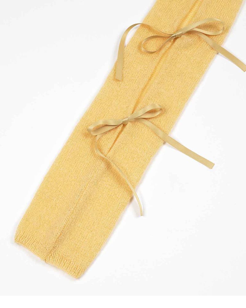 Ribbon Tied Muffler _ YELLOW