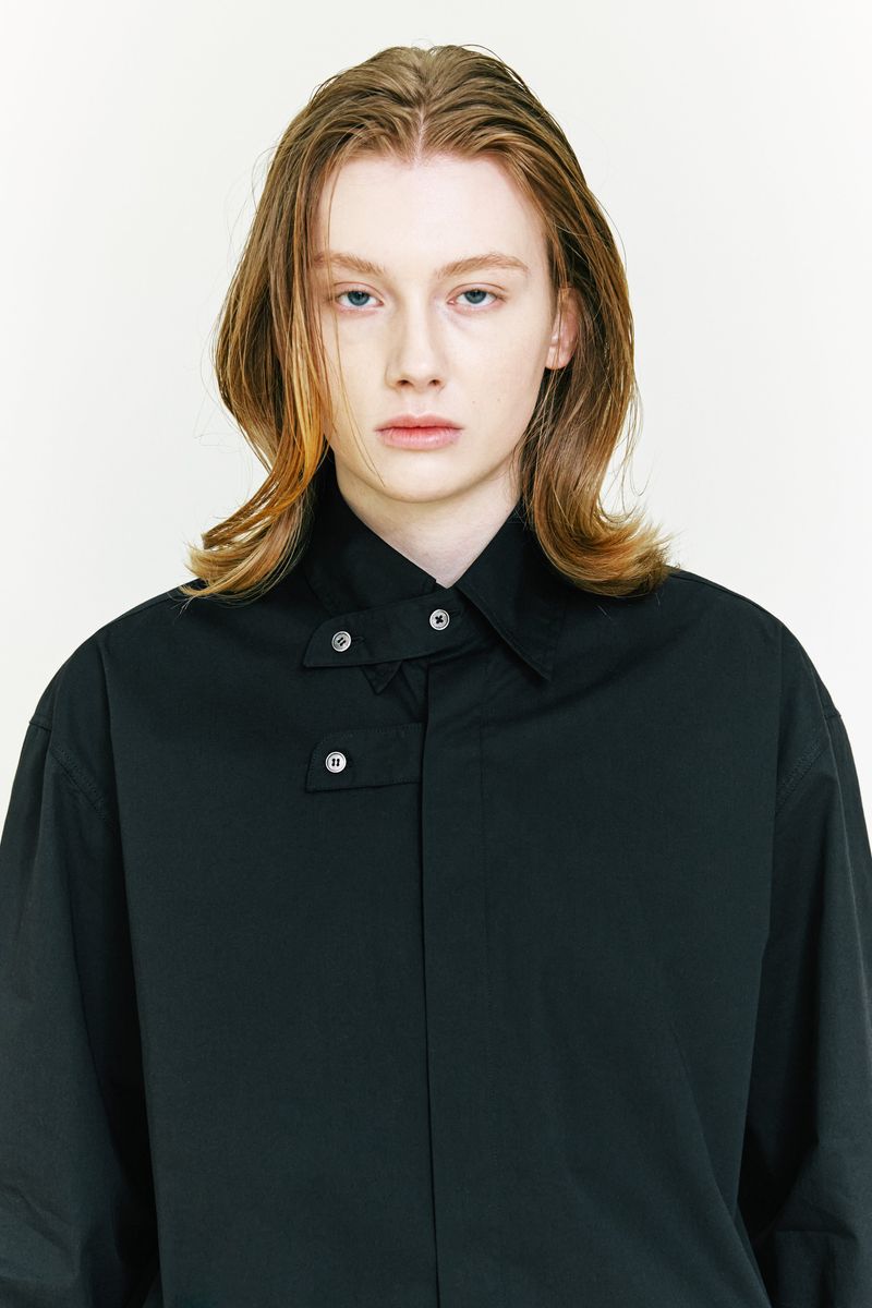 Collar Strap Shirt black