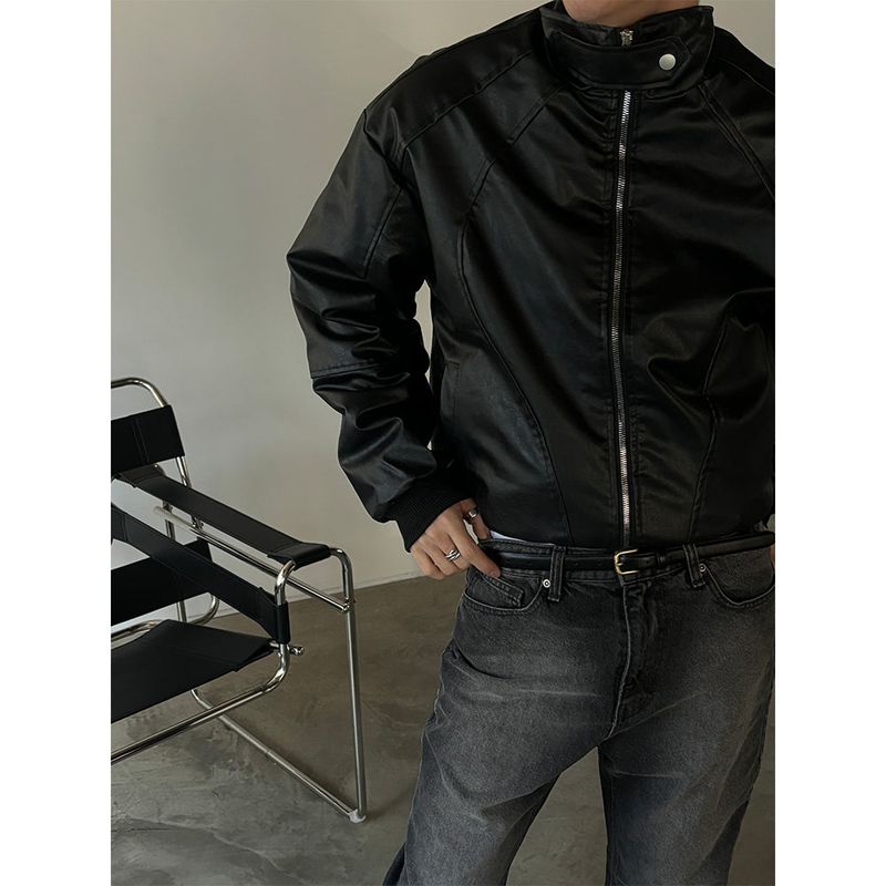  [S/F] Leather curve biker jakcet(2color)