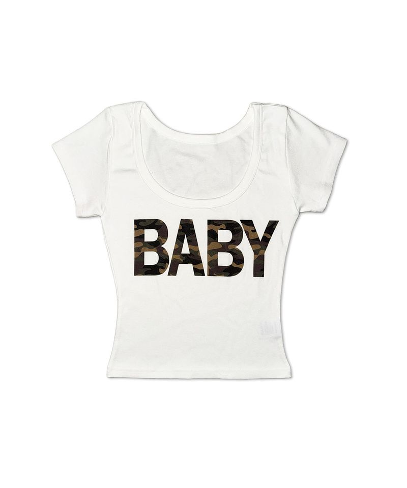 minty camo baby tee (5colors)