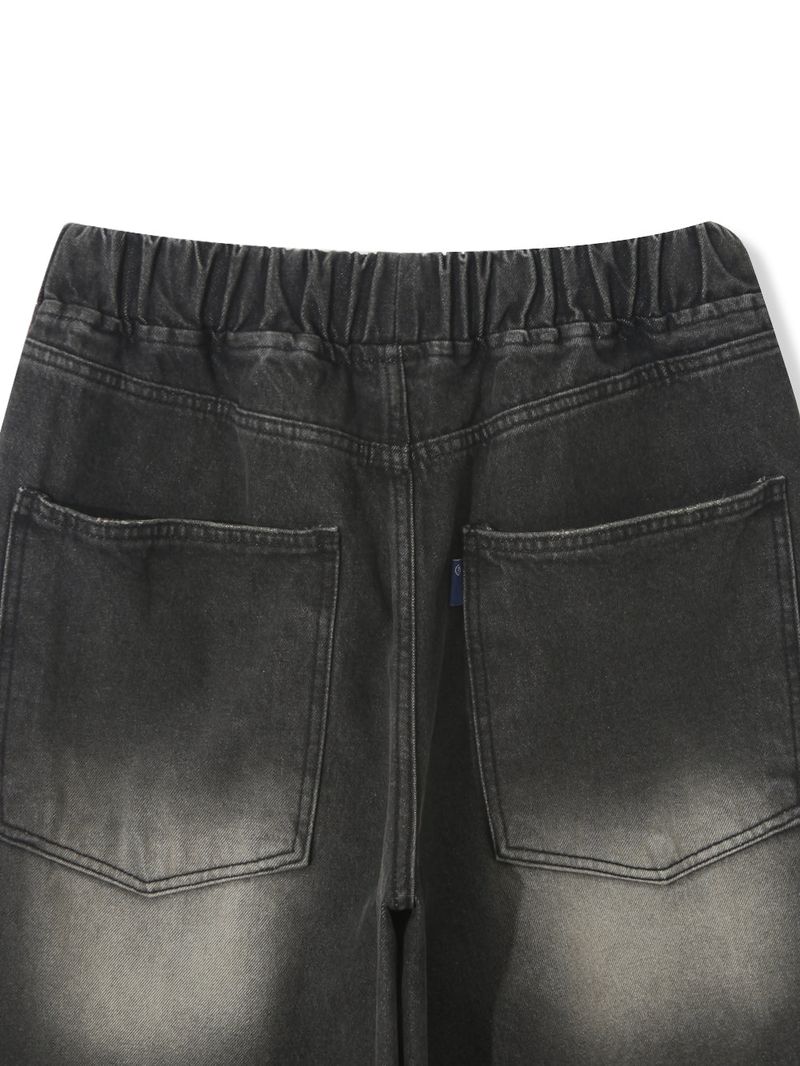 Aegis Damage Black Denim Balloon Pants