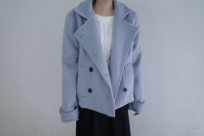 Powder double short coat (2color)