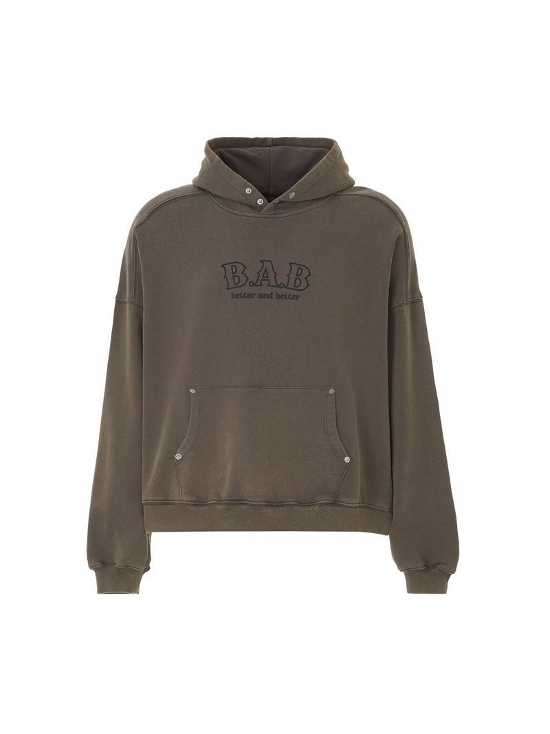 VINTAGE WASHING RELAXED B.A.B HOODIE [Vintage Washing Beige]