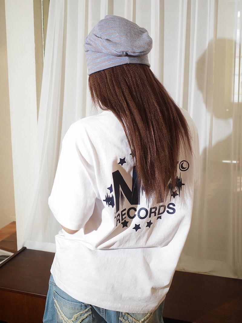 RECORDS TEE (WHITE)