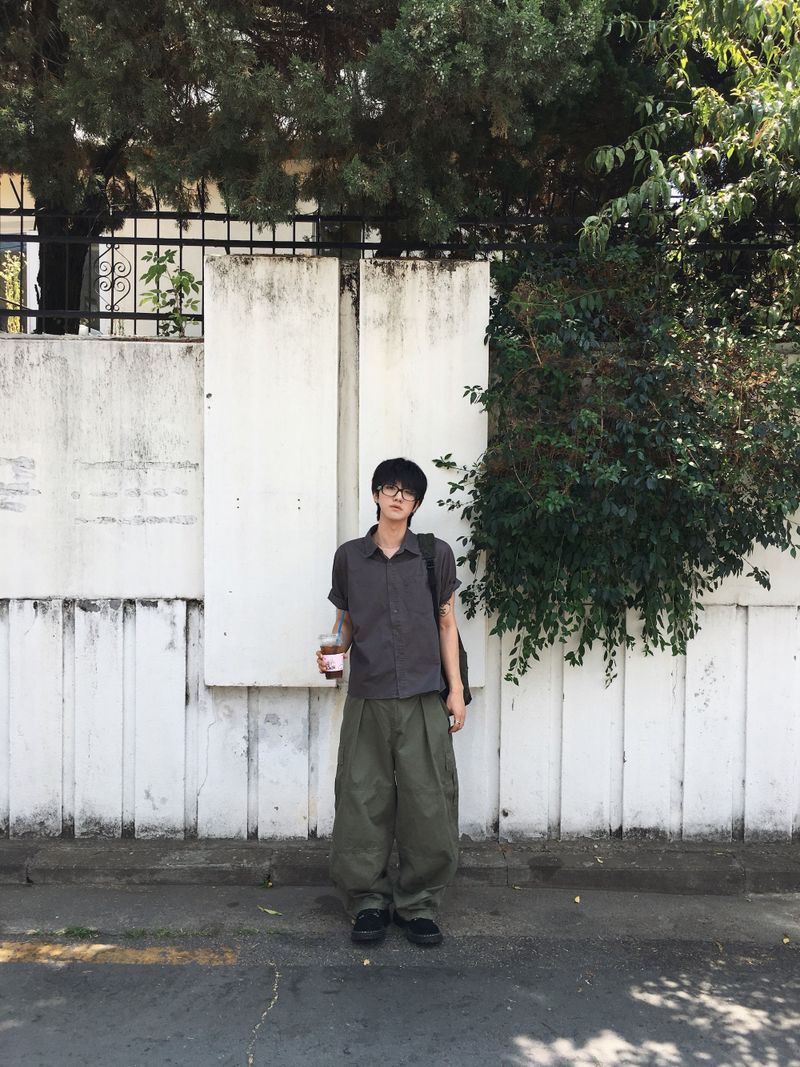 DISCERNMENT（ディサーンメント）の「Fit Cation Crop Dyeing Short-Sleeve Shirt 3C（Tops）」