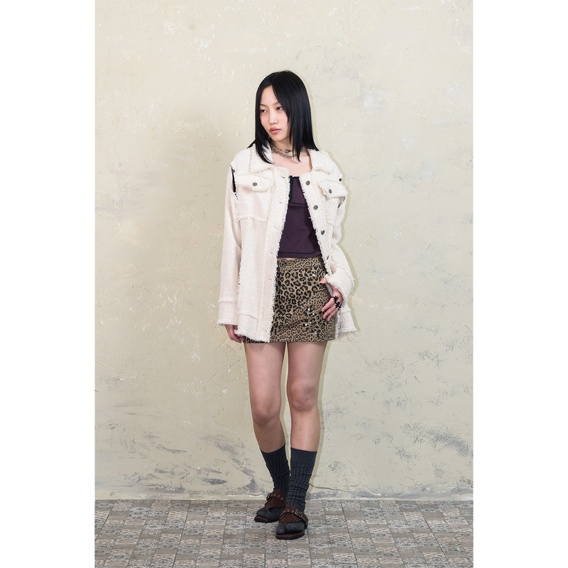 SLEEVE-OFF TWEED JACKET