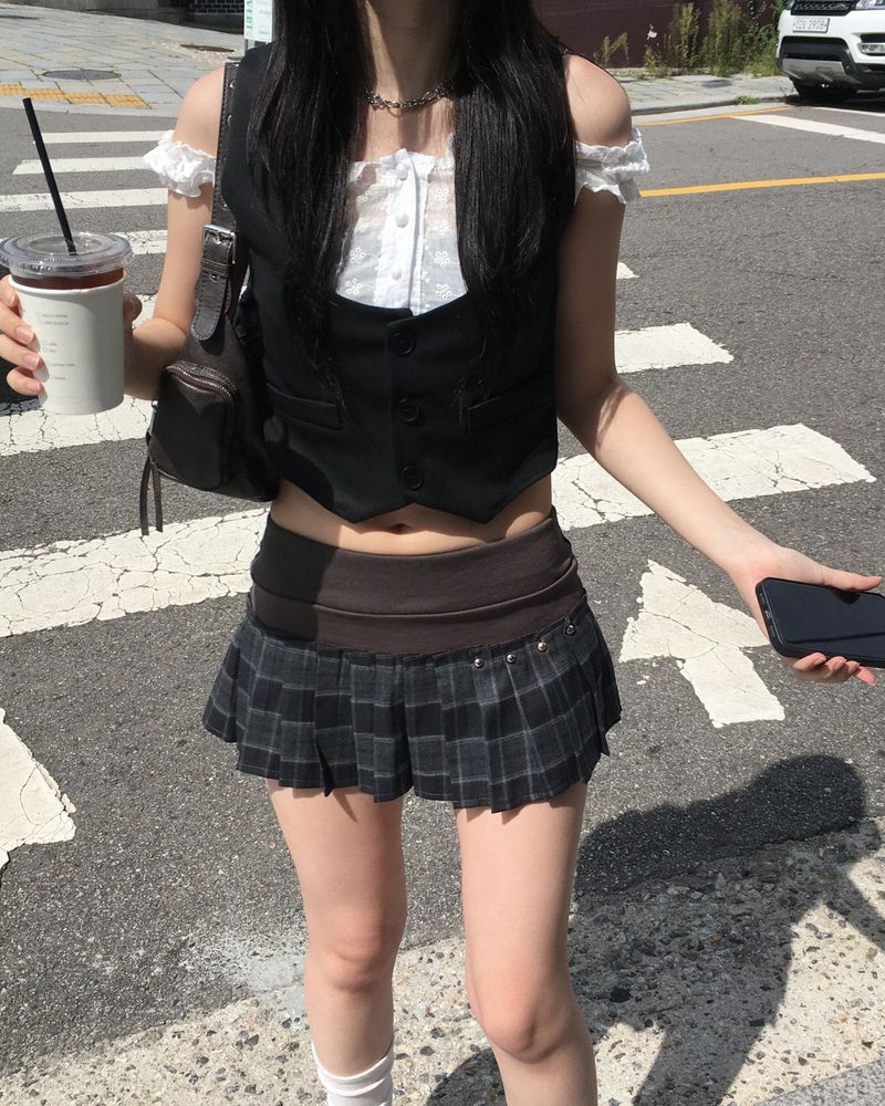 ブラウスレイヤードベスト
