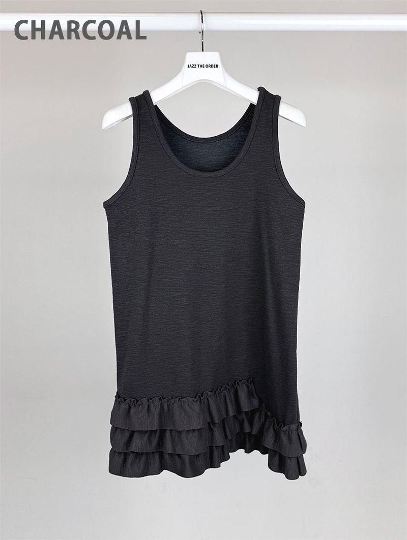 FRILL MINI SLEEVELESS DRESS (3C)