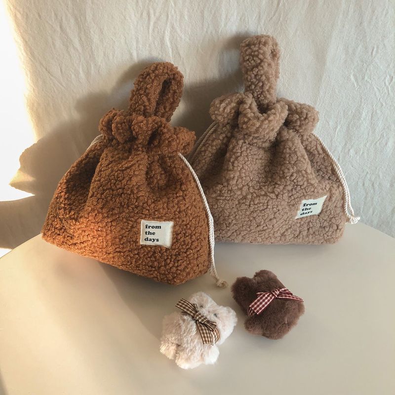 【MADE】Dumble fur string hand bag