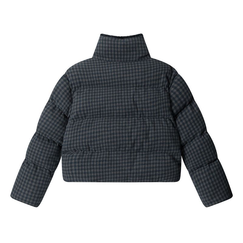 Monet Check Fur Short Puffer 233617807