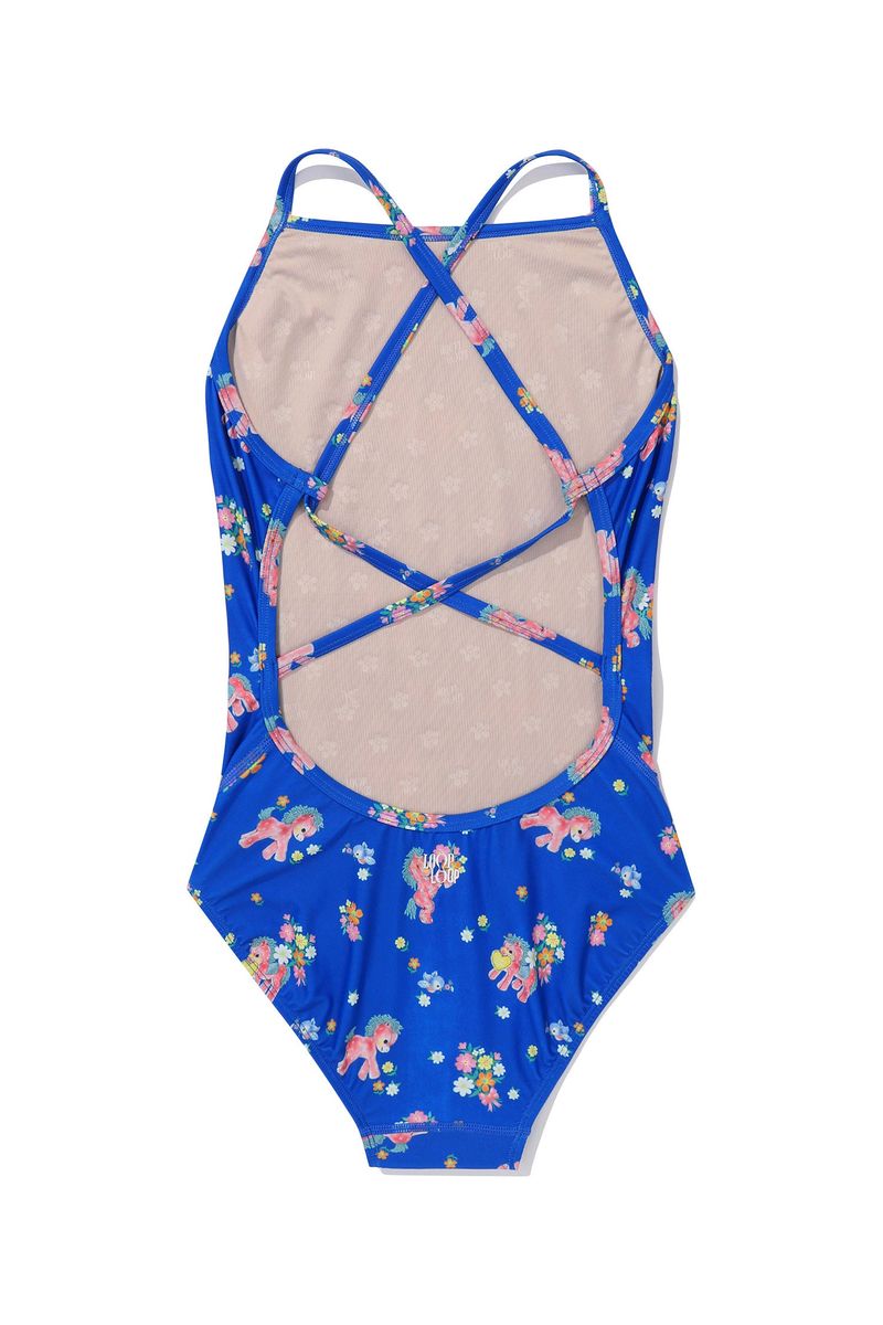 [Spring Pony_blue] One Piece Swimsuit