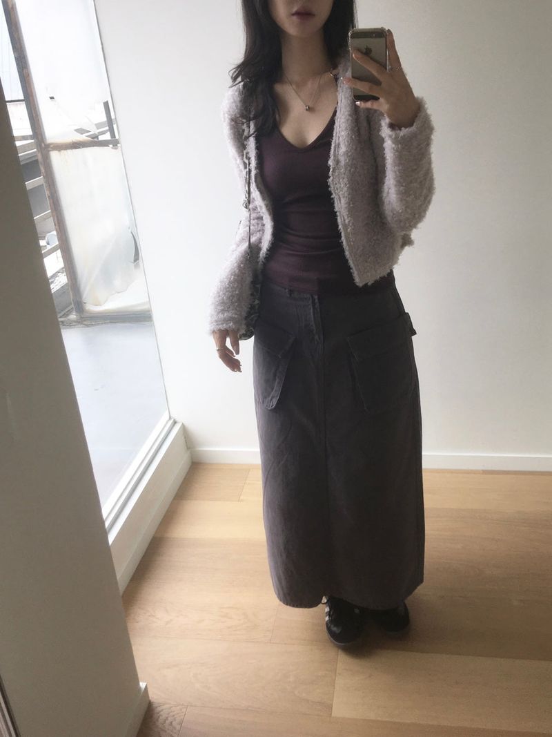 tap pocket long skirt