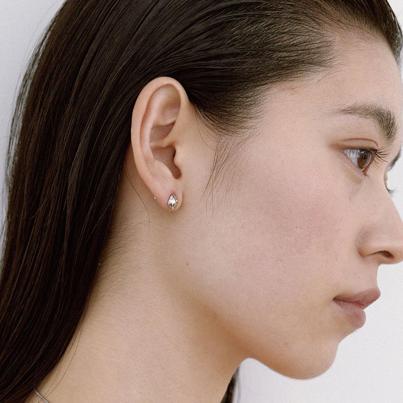 Tiny Egg Pearl Studs