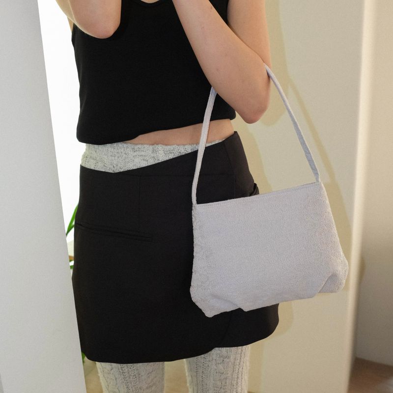 Piana jacquard bag _ silver