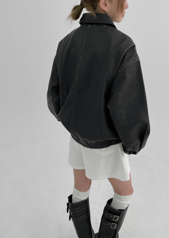 [MADE] Revlum Washed Leather Jumper