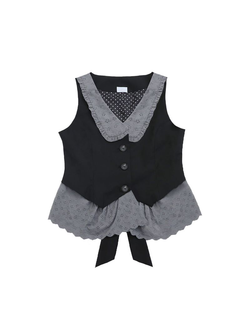 Cherish Bow Vest (black)