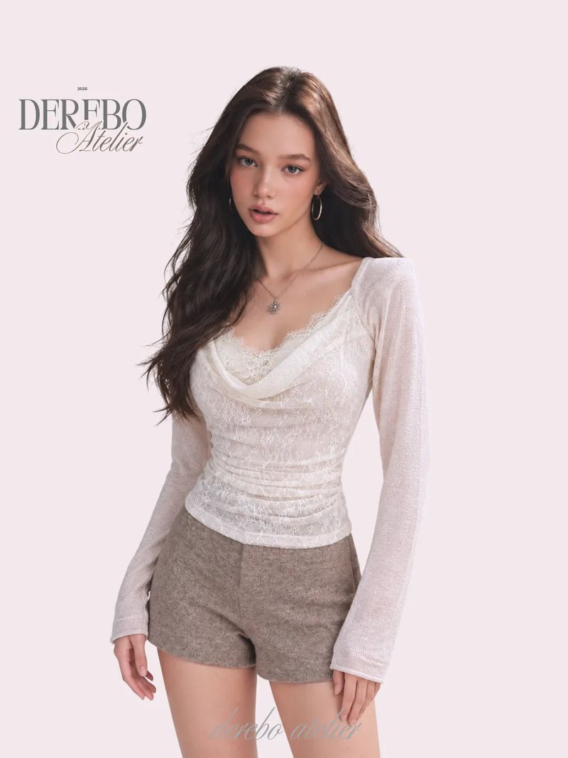 dereborujo（ドレボルゾー）の「デート レース ピュア ロングスリーブ Tシャツ（トップス）」