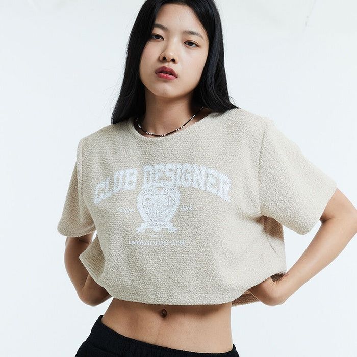 Club designer terry top / Beige