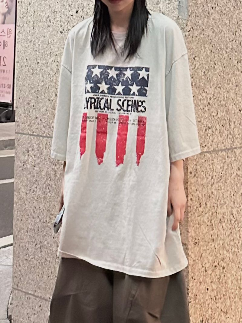 usa flag pigment t-shirt