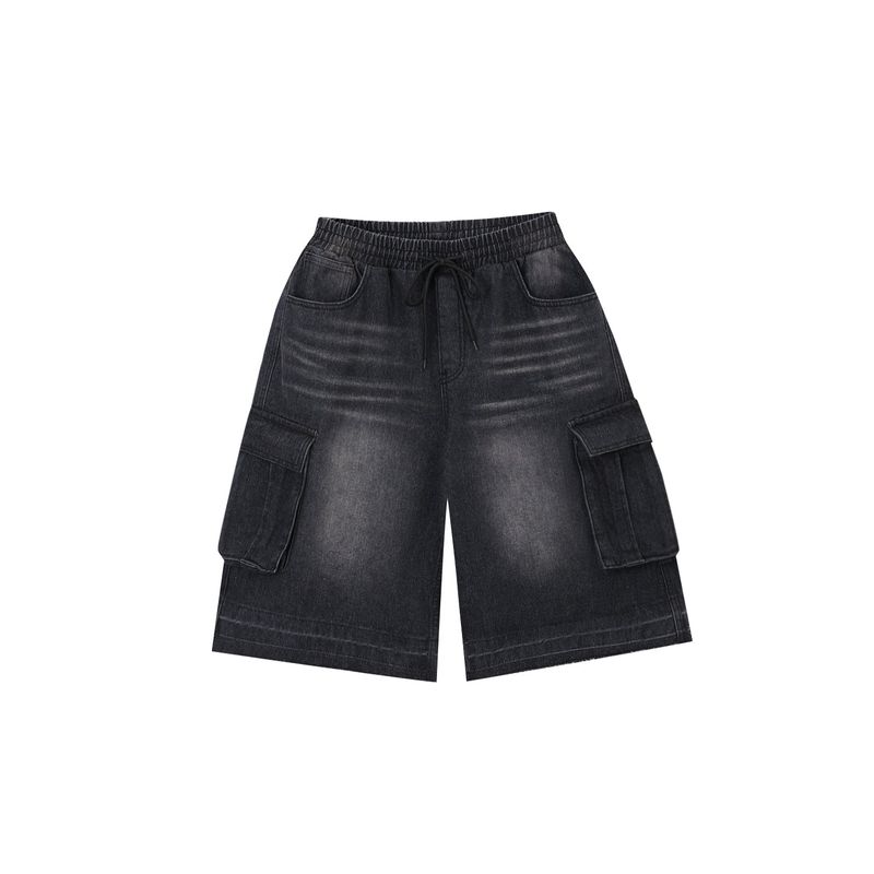 Shadow Denim Cargo Bermuda Shorts (2 Colors)