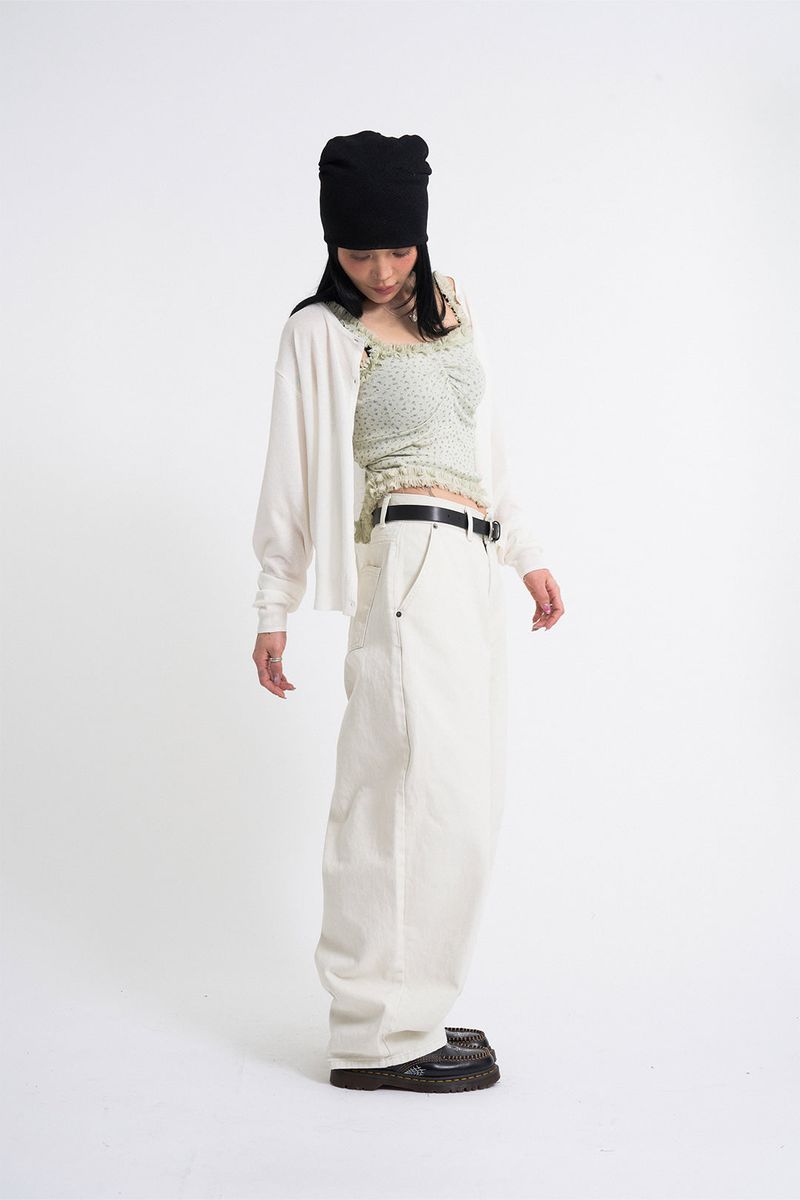 Max Wide Curved Twill Pants