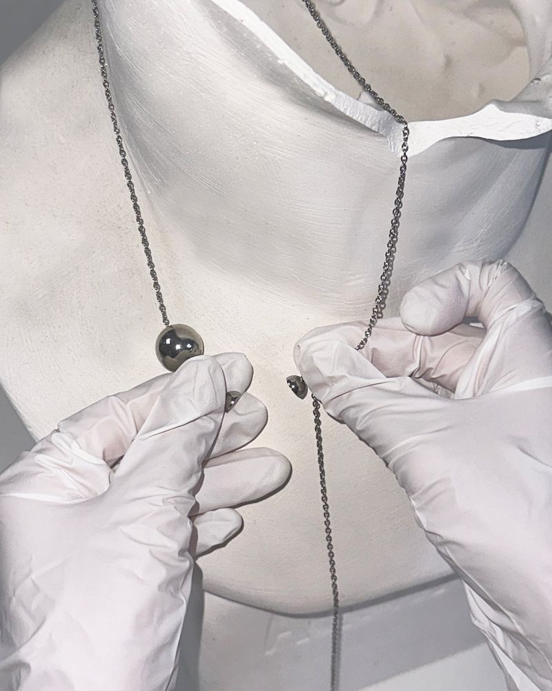 Sphere drop necklace