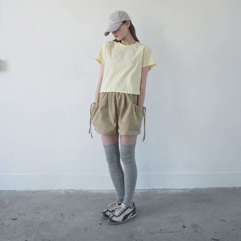 Beige Big Pocket Short