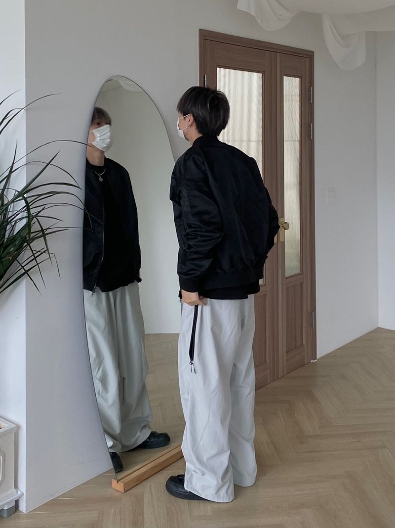 Color color zipper balloon pants 2C