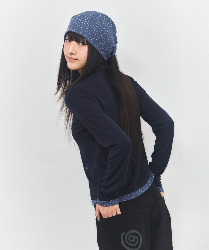 STAR LAYERED LONG SLEEVE - NAVY