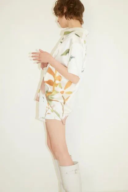Leaf Satin Short Pants