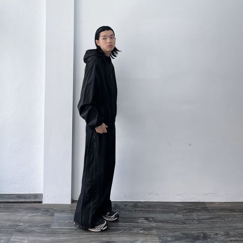 Structured Seam Hooded Jacket