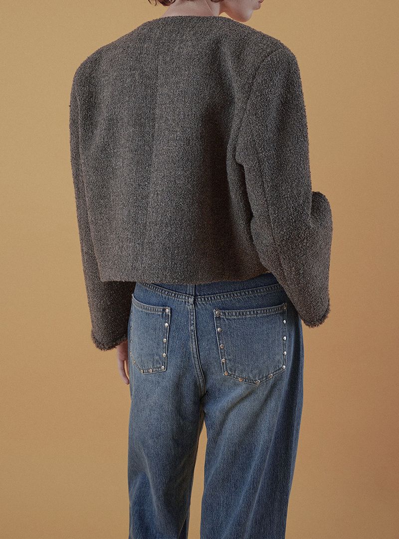 Poem tweed jacket_gray