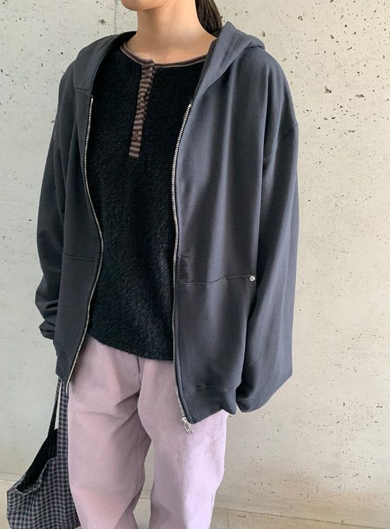 Silka Cotton Rivet Over Hood Zip-Up