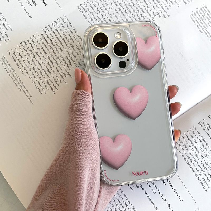 Blushing Rose Heart Balloon Case (Jelly Hard)