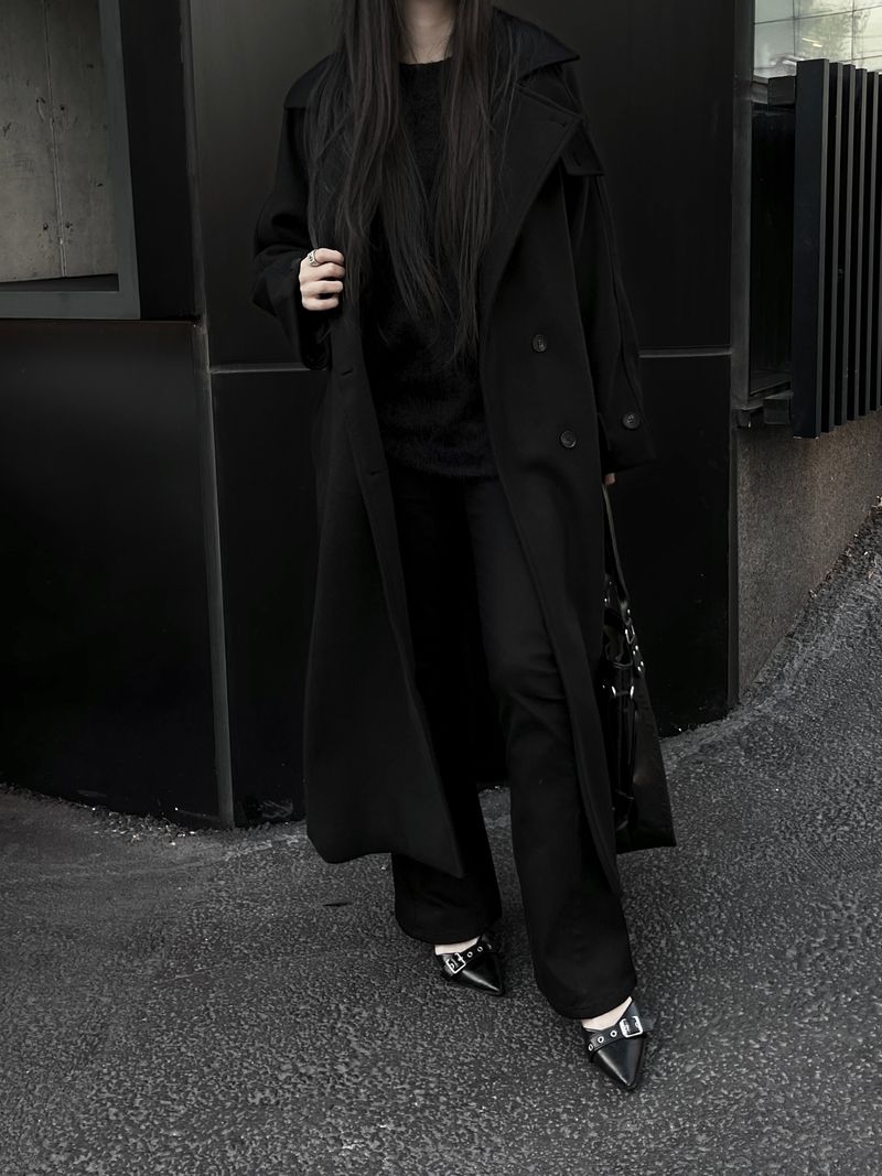 city high neck long coat (2color)