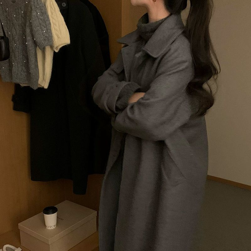 [BELLIDE MADE] Euriphyan Hidden Oversized Fit Single Long Coat