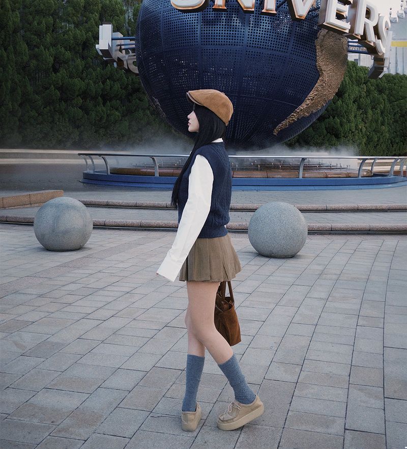 [BELLIDE MADE] Benny, cable round knit vest