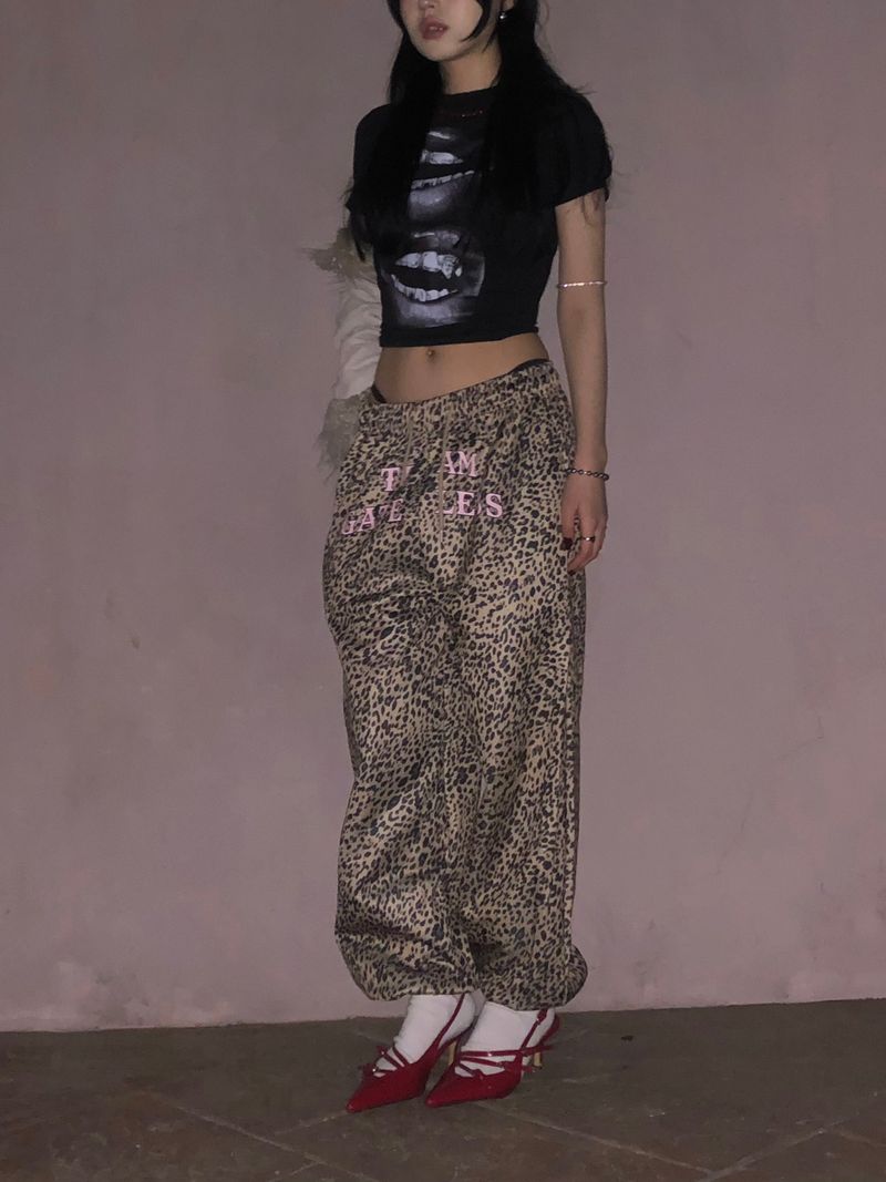 (2 Type) Patterned Wide Sweatpants