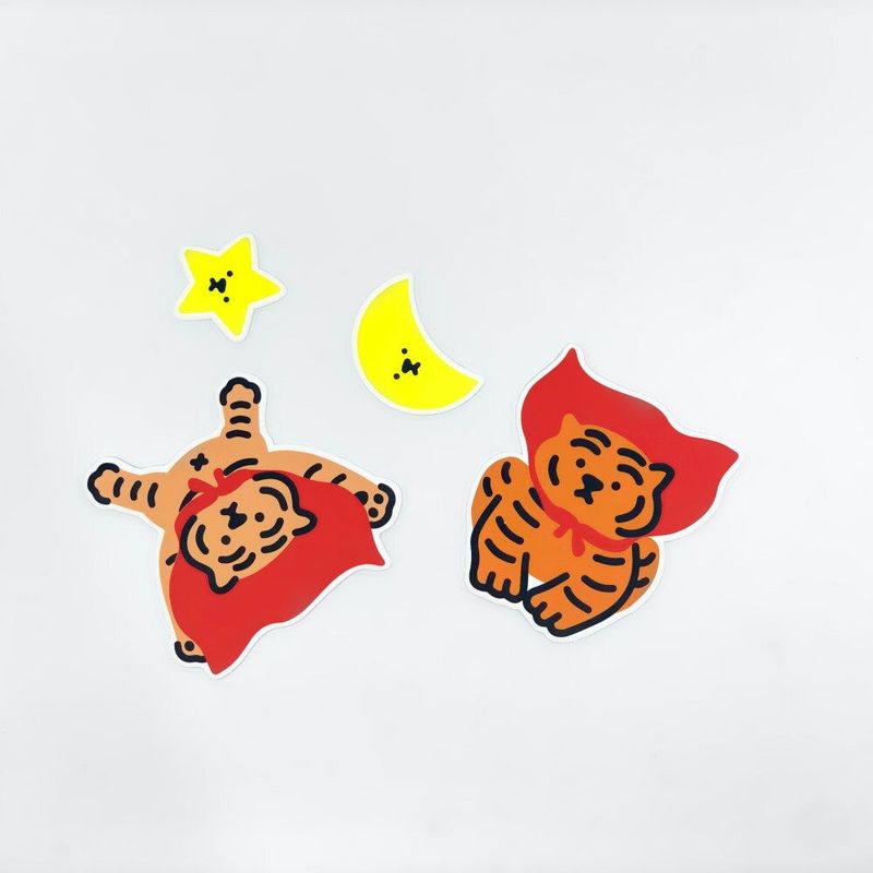HERO TIGER 4PCS STICKERS