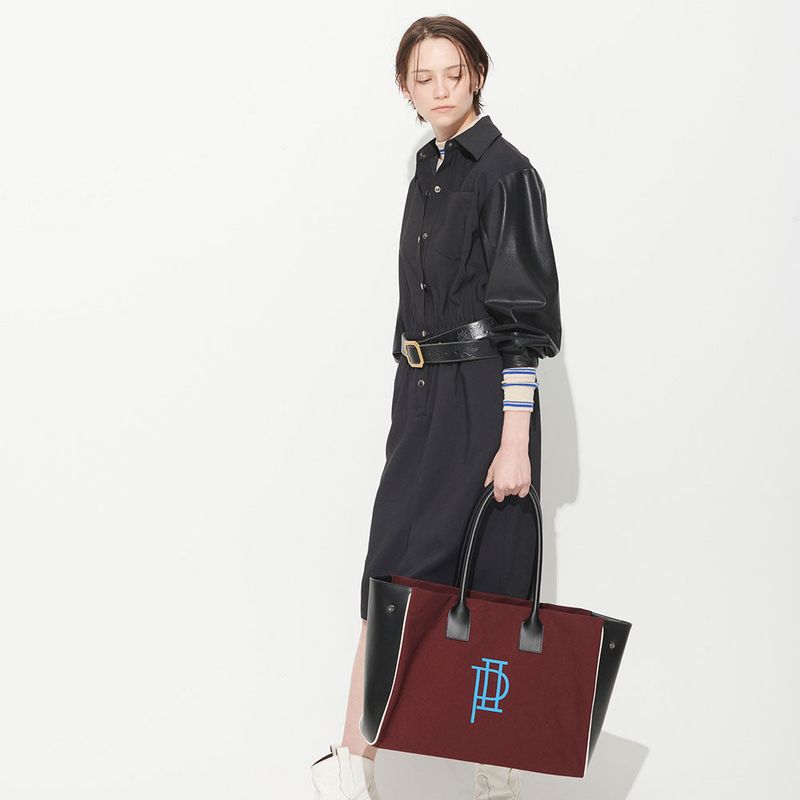  BIG SHOPPER BAG, BURGUNDY