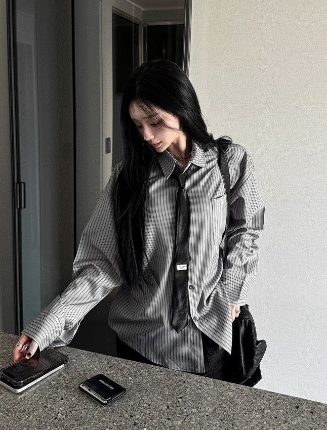 Silk Stripe Classic Shirt